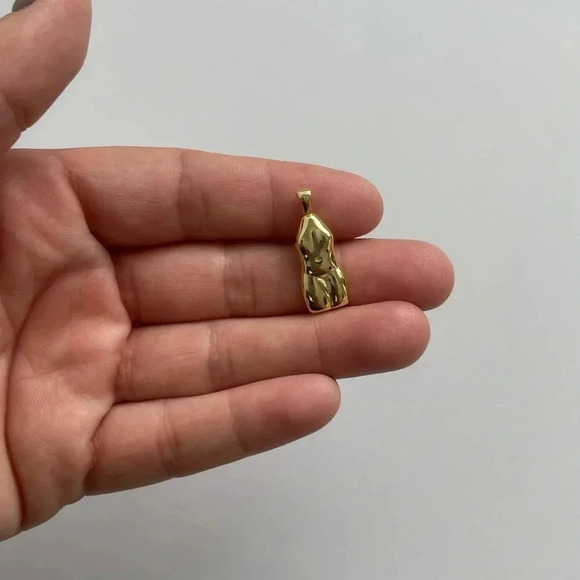 Pendant 18k Sterling Silver body Silhouette. - Picture 1 of 5